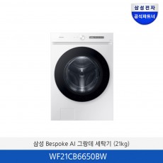 삼성 BESPOKE 그랑데 AI 세탁기(21kg) WF21CB6650BW