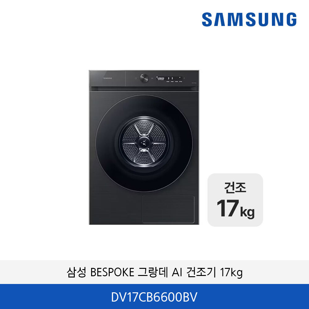 삼성 BESPOKE 그랑데 건조기 AI 17kg DV17CB6600BV