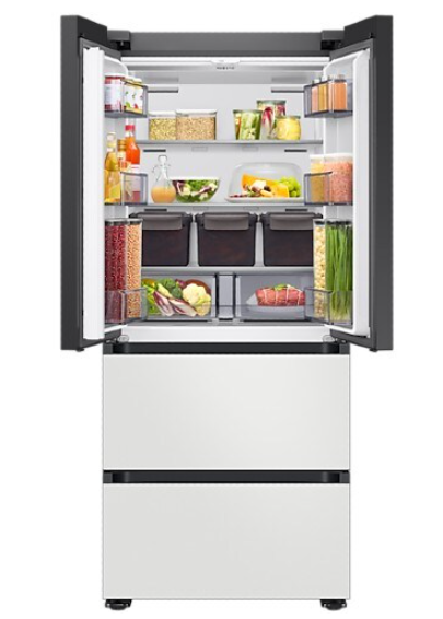 삼성 비스포크 AI 420L 김치플러스 키친핏 새틴화이트+새틴베이지 RQ42DB94J2APWB
