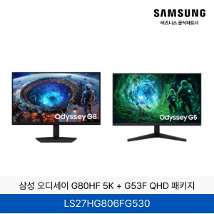 삼성 오디세이 G80HF 5K + G53F QHD  모니터 패키지 / LS27HG806FG530